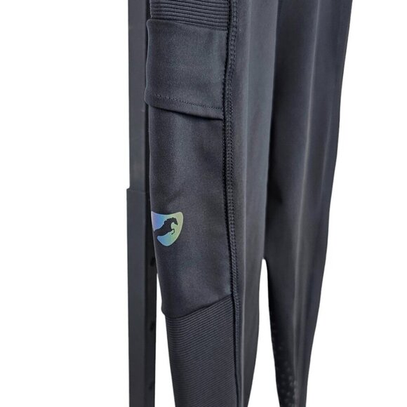 Aubrion Womens Manor Textured Riding Tights Size 6 Black Equestrian Horse Riding - Picture 9 of 9